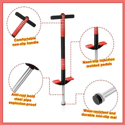 Leitee 2 Pack Pogo Stick for Kids Age 6 and Up, Suitable for 40-80 lbs, Soft Foam Jump Stick, Pogo