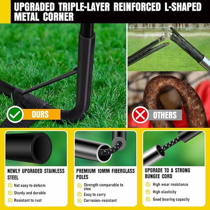 Soccer Goal, Kids Soccer Goals for Backyard Set, 2 Pack of Portable Pop Up Soccer Net with Soccer