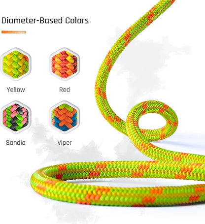 Pelican Rope Arborist Rope 11.8mm x 300Ft High-Strength 24-Strands Static Climbing Rope | 7,000 lb