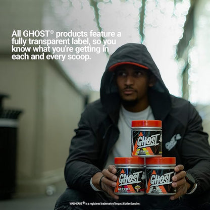 GHOST Pump Nitric Oxide Powder, Warheads Sour Watermelon - 40 Servings - Sugar & Stim-Free
