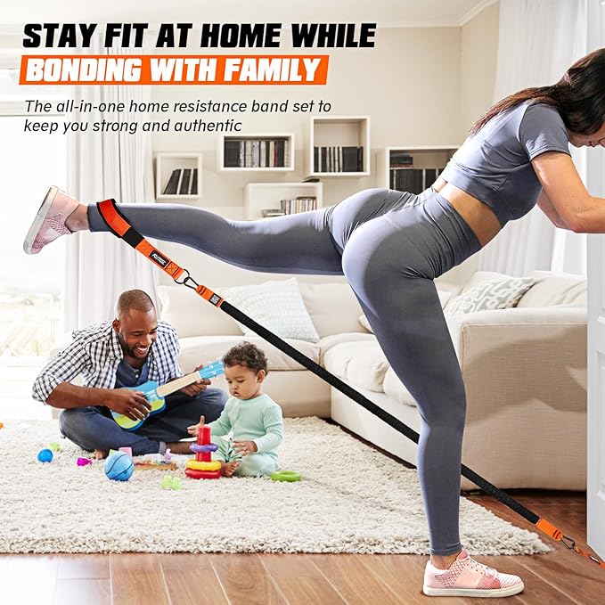Resistance Bands, Exercise Bands with Handles, Door Anchor, Heavy-Duty Tricep Workout Equipment for