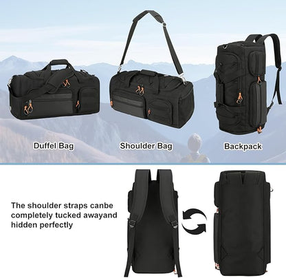 Searock 40L Gym Bag for Men, 3 In 1 Duffle Bag Backpack for Travel, Sports Duffel Bags for Gym
