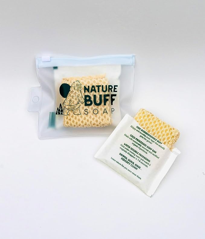 2-Pack Biodegradable Soap Unscented Travel-Sized Camping Soap Bars -All-In-One Backpacking