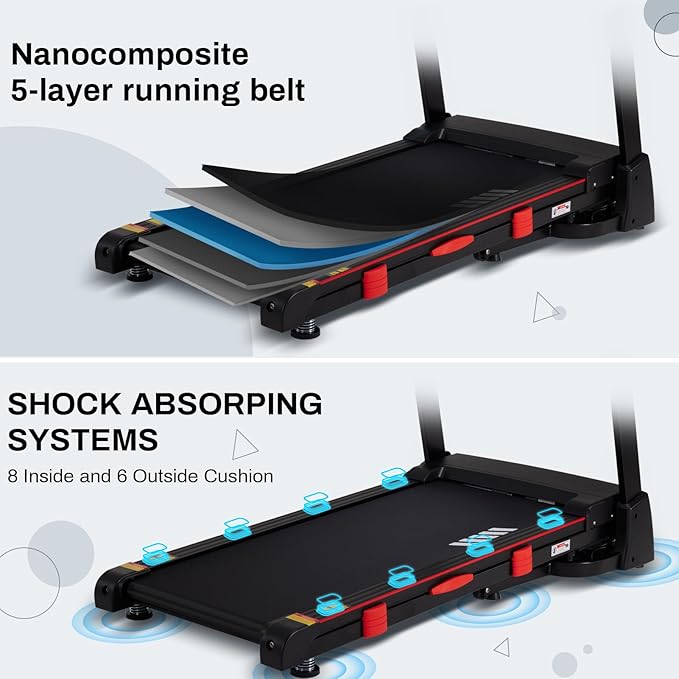 Treadmills for Home, 15% Auto Incline, 0.5-10 MPH, 18" Belt, 3 HP, 350lb Capacity, Foldable