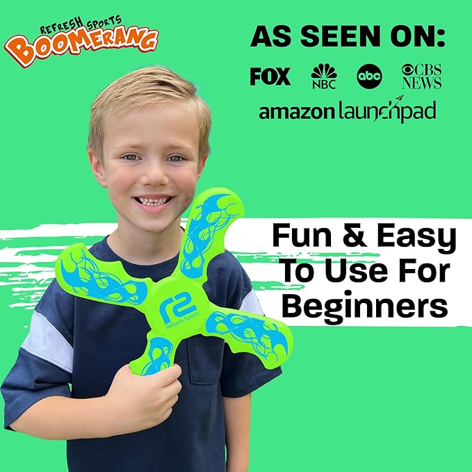 Boomerangs for Kids: Best Soft Flying Toy - Gifts for Boys & Girls All Ages - Fun Boy Stocking