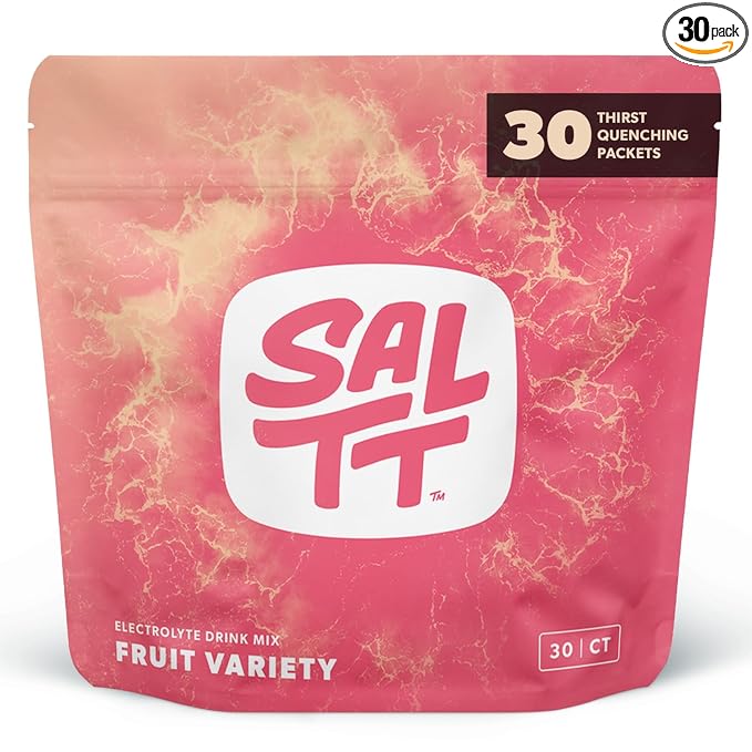 SALTT Electrolytes Powder Packets, Fruit Variety Pack (30 Packets) - Magnesium, Potassium, Sodium