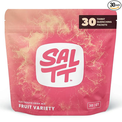 SALTT Electrolytes Powder Packets, Fruit Variety Pack (30 Packets) - Magnesium, Potassium, Sodium