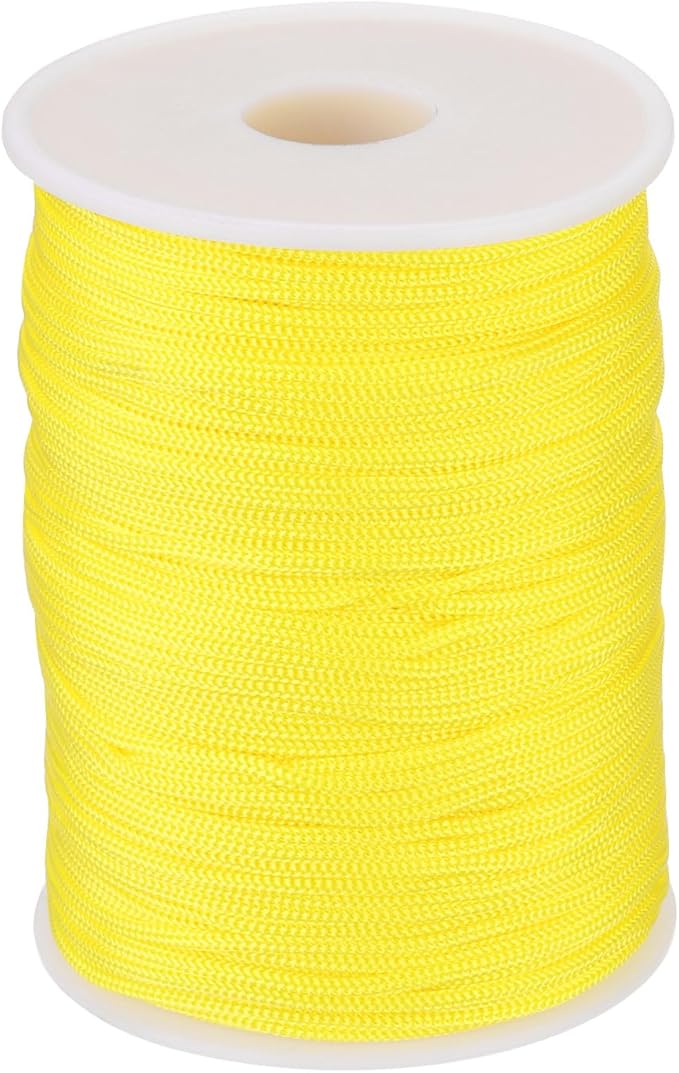 MECCANIXITY 1/12 Inch Polypropylene Rope Braided Ropes, 328ft Nylon Rope Hollow Utility Cord for