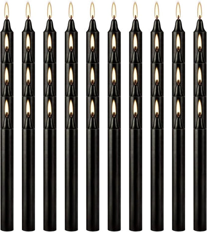 Set of 40 Black Candles ??Spell Chime Candles for Halloween, Rituals, Prayer, Birthdays