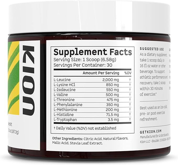 Kion Aminos Essential Amino Acids Supplement - Amino Acid Powder, Amino Energy Powder, Essential
