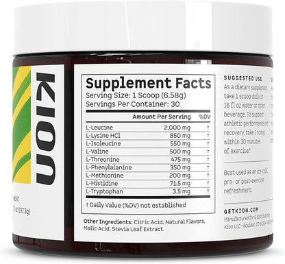 Kion Aminos Essential Amino Acids Supplement - Amino Acid Powder, Amino Energy Powder, Essential
