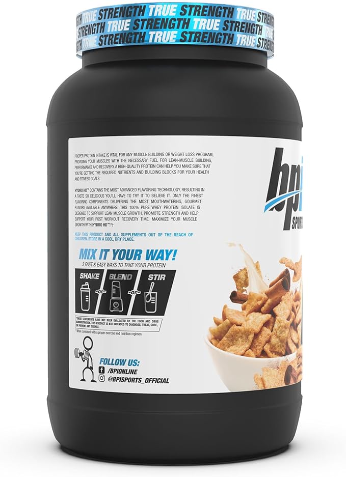 BPI Sports Hydro HD - 100% Hydrolyzed Whey Protein Powder - Muscle Growth, Recovery, 25g of
