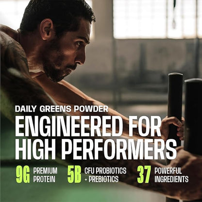 Frog Fuel Performance Greens Protein Powder, Nano-Hydrolyzed Grass Fed Protein Greens Powder, 5B