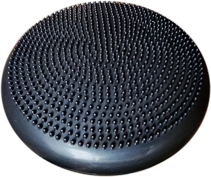 AppleRound Inflated Wobble Cushion with Hand Pump, Air Stability Board (Extra Thick), Core Balance
