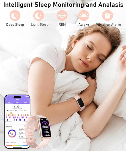 Smart Watch Fitness Tracker with 24/7 Heart Rate, Blood Oxygen Blood Pressure Monitor Sleep Tracker