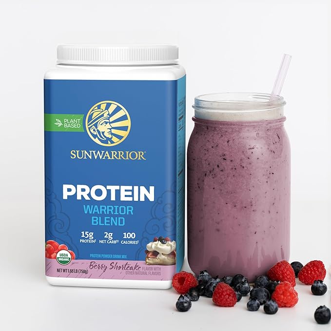 Sunwarrior Vegan Organic Protein Powder Plant-Based | BCAA Amino Acids Hemp Seed Soy Free Dairy