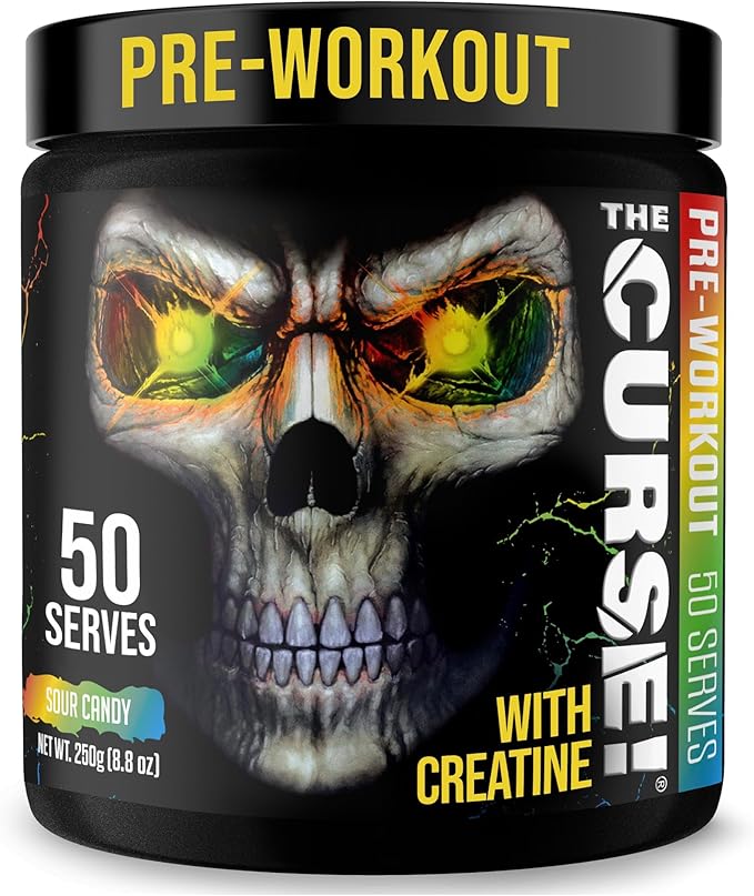 JNX SPORTS The Curse! Pre Workout Powder for Men & Women, Caffeine, Beta-Alanine, Creatine