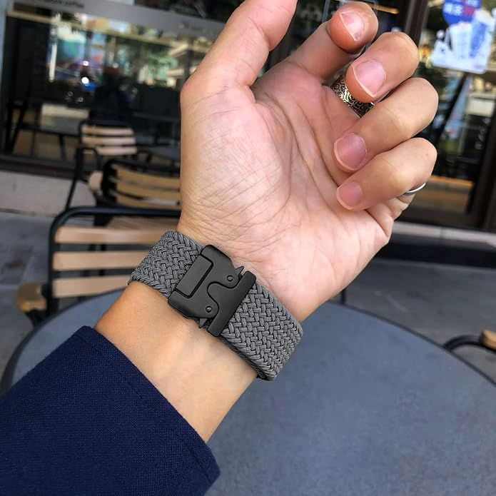 Braided Bands Compatible with Garmin Vivoactive 6/5/3/Venu 2 Plus/Forerunner 165/55/645/245 Music