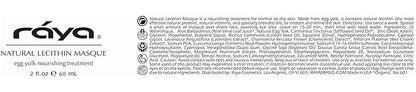 Raya Natural Lecithin Masque (601) | Nourishing Facial Treatment Mask for Dry and Combination Skin