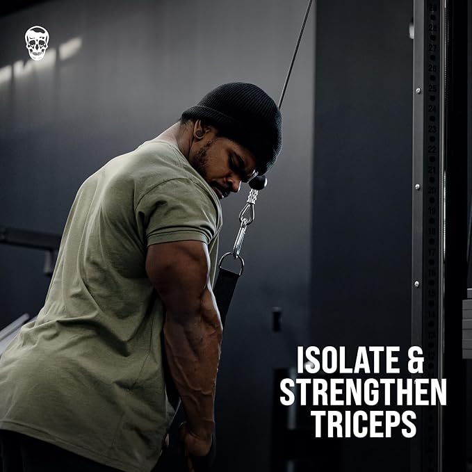 Gymreapers Tricep Rope Cable Attachment - Multi-Workout Tricep Pull Down Cable Attachment - Perfect