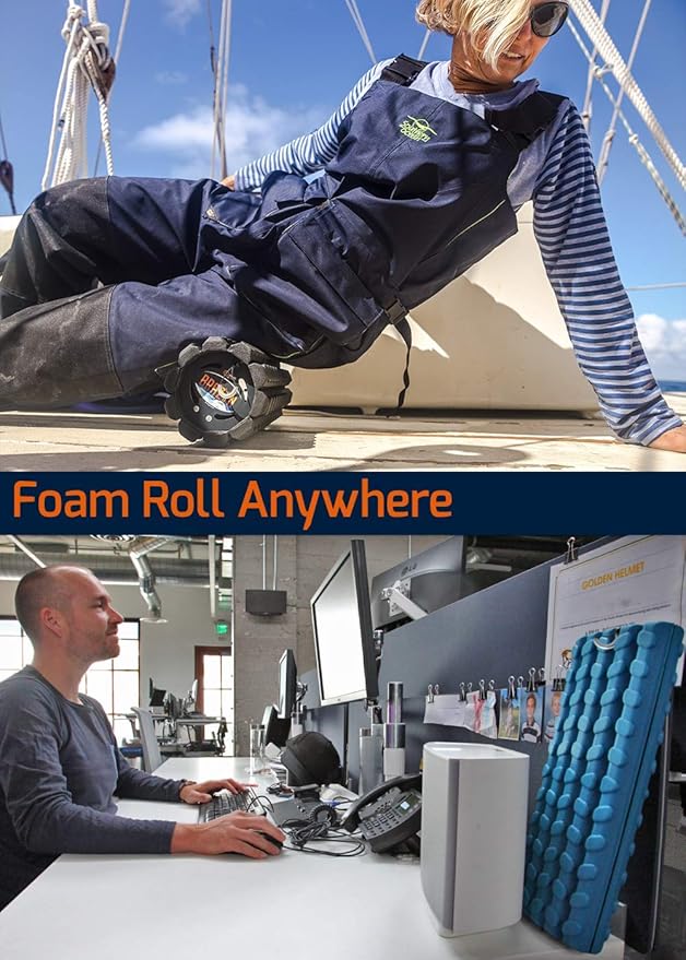 Morph Foam Roller (Bravo-Midnight) Collapsible Travel Foam Roller for Pain Relief, Workout Muscle