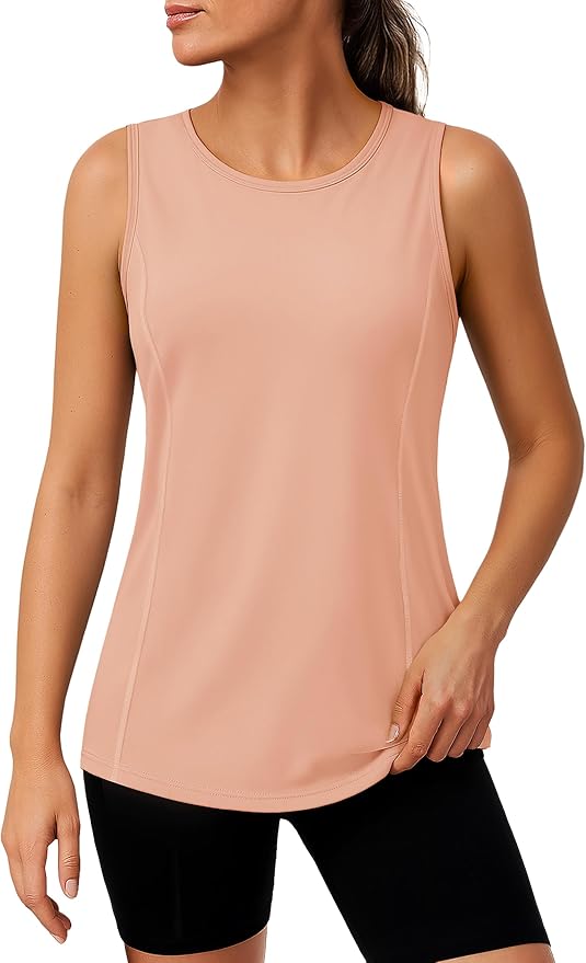 TACVASEN Women's UPF 80+ Workout Tank Top Sleeveless Quick Dry Sun Protection Hiking Athletic Gym