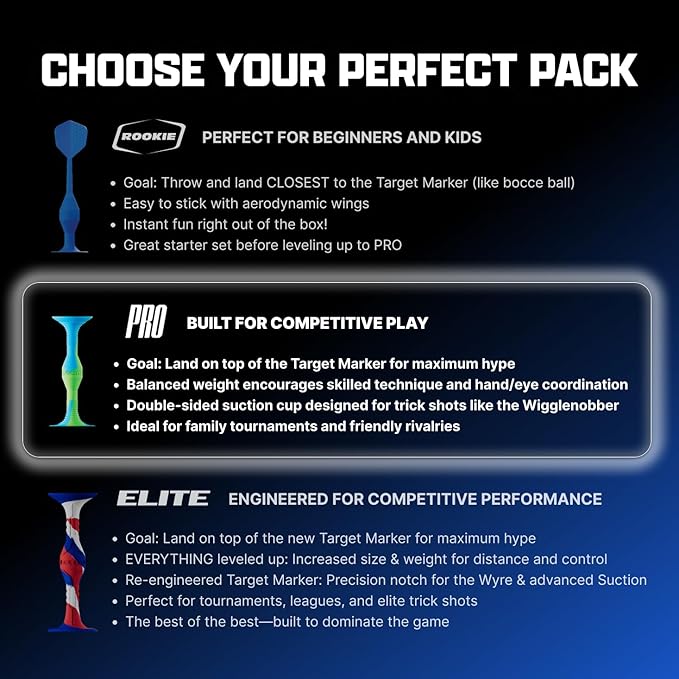 POPDARTS Glow Pack Game Set Glow in The Dark (Blue and Green) - Indoor, Outdoor Suction Cup