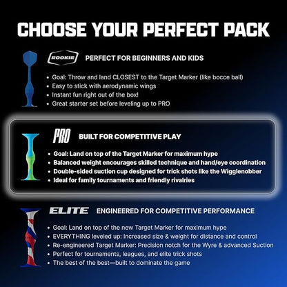 POPDARTS Glow Pack Game Set Glow in The Dark (Blue and Green) - Indoor, Outdoor Suction Cup