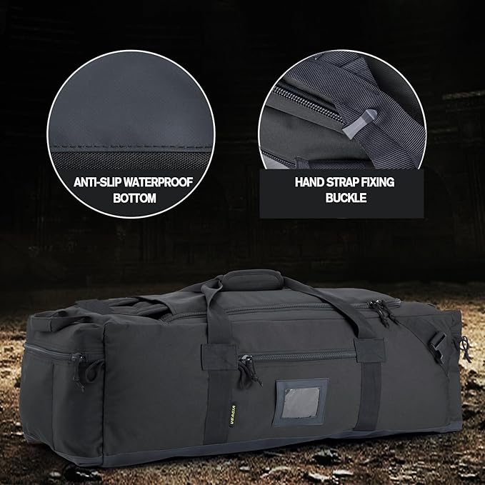 86l Large Duffel Bag For Travel, Gym & Sports - Water Repellent Polyester, Hidden Straps, Shoe