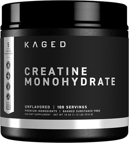 Kaged Creatine Monohydrate Micronized Powder | Unflavored | Muscle Building & Recovery | 5000 mg