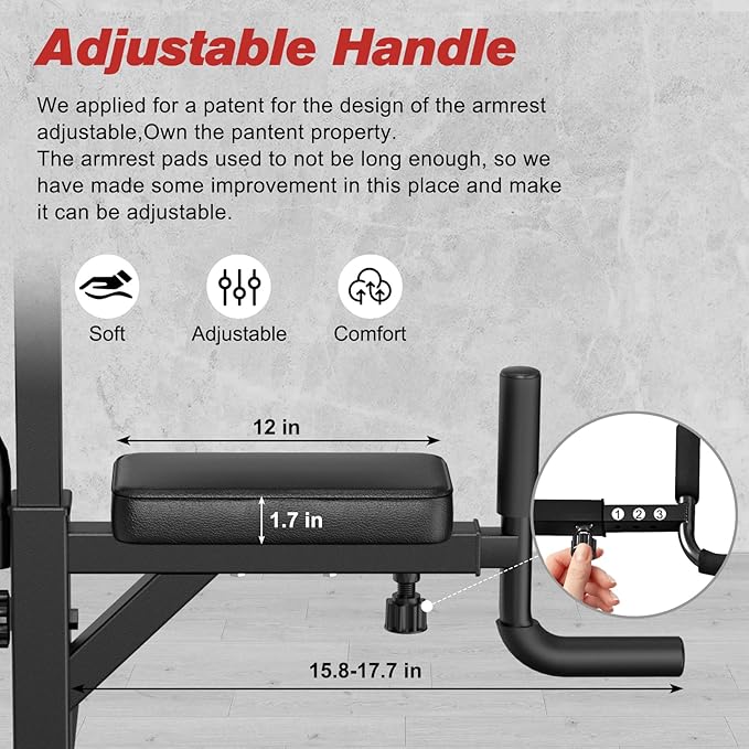 RELIFE REBUILD YOUR LIFE Power Tower Pull Up Bar Station Workout Dip Station for Home Gym Strength