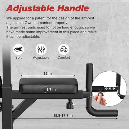 RELIFE REBUILD YOUR LIFE Power Tower Pull Up Bar Station Workout Dip Station for Home Gym Strength