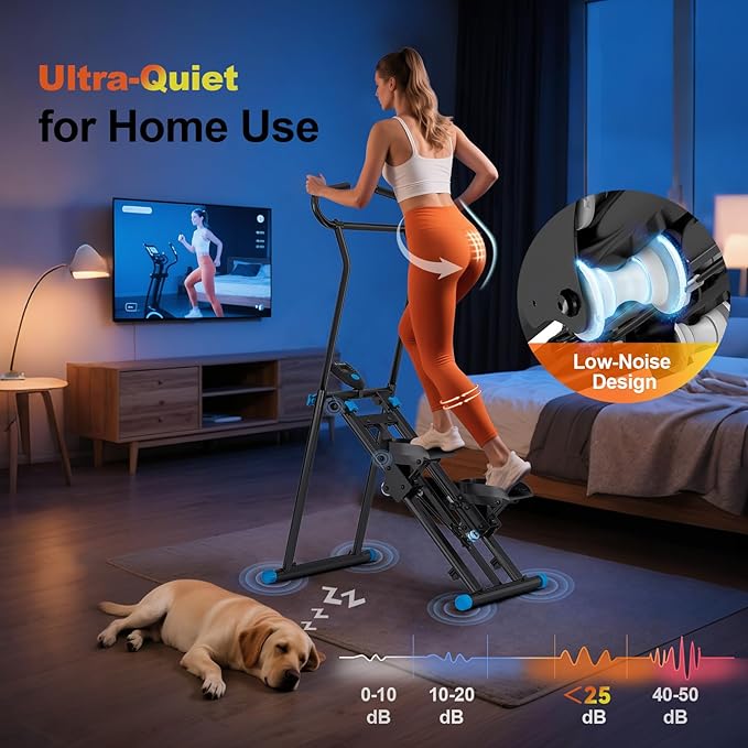 Stair Stepper for Home Gym, 350lbs Vertical Climber Machine with LCD Display, Non-Slip Pedals &