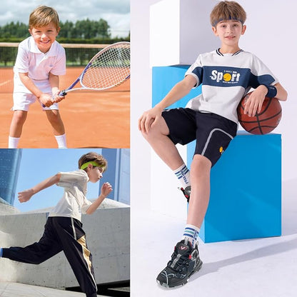 VITUOFLY Kids Basketball Shoes Boys Air Cushion Sneakers Girls Mid Top School Hoops Shoes Non-Slip