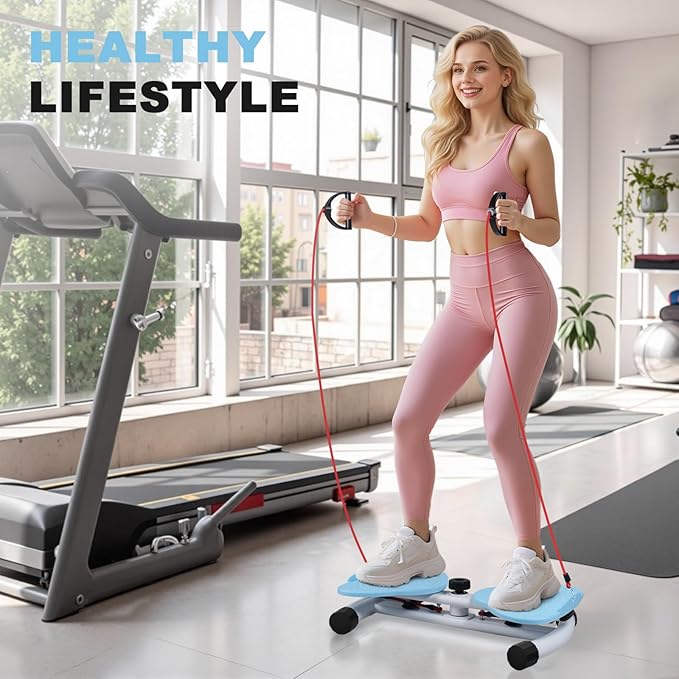 Waist Twister Machine, Ab Twister Board with Resistance Bands - 300 lbs Capacity Home Exercise