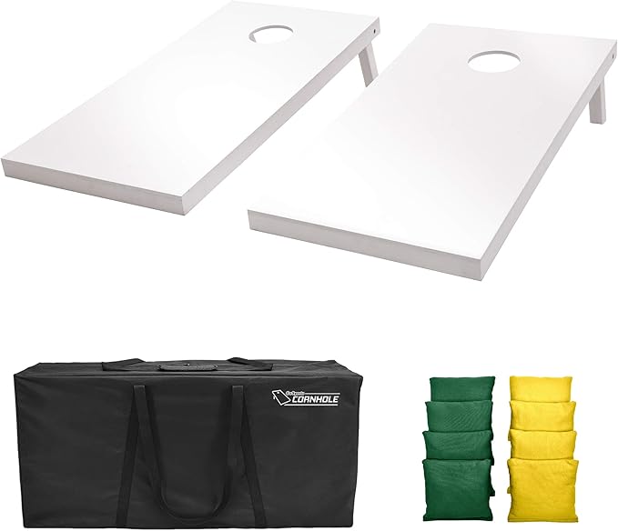 GoSports 4 ft x 2 ft Regulation Size Wooden Cornhole Boards Set - Includes Carrying Case and Over