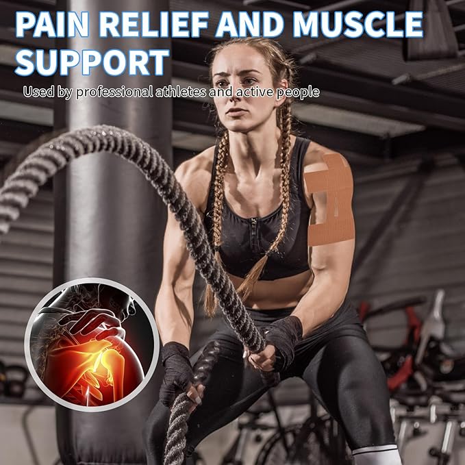 20PCS Kinesiology Tape for Shoulder, Shoulder Tape for Pain Relief Precut,Waterproof Breathable