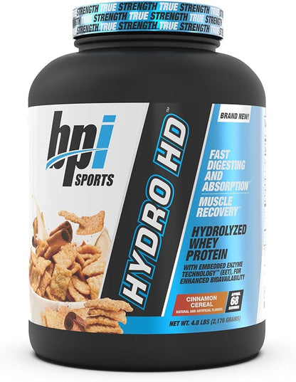 BPI Sports Hydro HD - 100% Hydrolyzed Whey Protein Powder - Muscle Growth, Recovery, 25g of