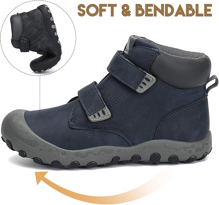Mishansha Kids Hiking Boots Toddler Girls Boys Hiking Shoes Water-Resistant Anti-Collision Non-Slip