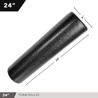 High-Density Round Foam Rollers - 4 Size and 8 Color Options - Massage Rollers for Stretching, Deep