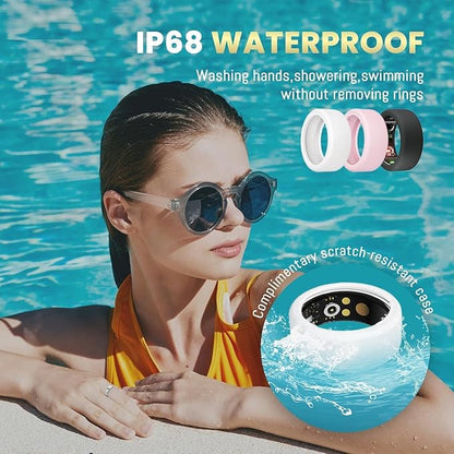 Smart Ring for Women Men, Health Tracker with Heart Rate/Blood Oxygen/Blood Pressure/Sleep