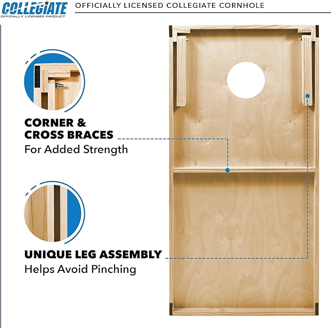 2' x 3' Solid Wood Cornhole Set with Direct Print HD Team Graphics – Great Gift for Any NCAA Fan!