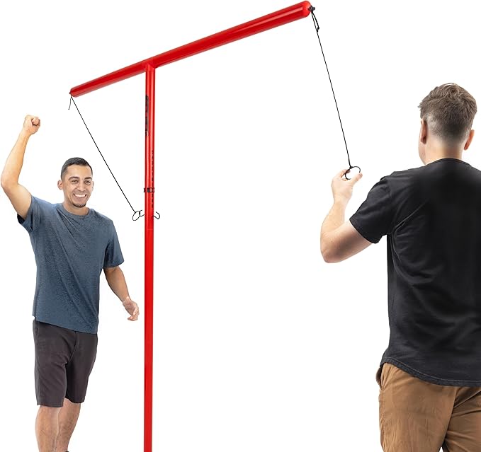 GoSports Tower 5 Giant Ring Swing Versus Game for Adults and Family - Hook and Ring Outdoor Yard