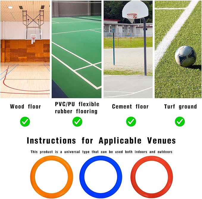 Colorful Anti Slip Safety Agile Ring Speed Ring 3 PCs Speed and Agility Training Equipment