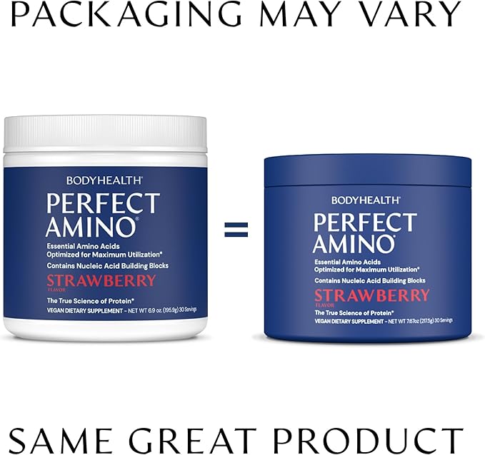 BodyHealth PerfectAmino Powder - BCAA and EAA Powder for Pre and Post Workout - Amino Acid Energy