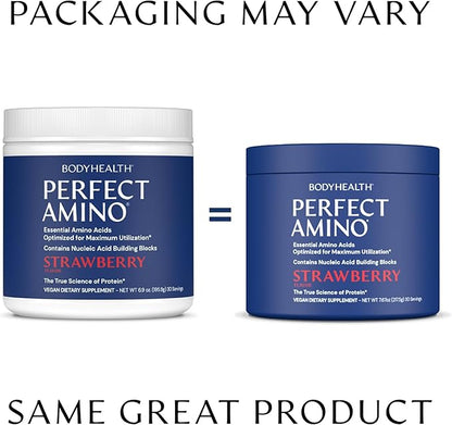 BodyHealth PerfectAmino Powder - BCAA and EAA Powder for Pre and Post Workout - Amino Acid Energy