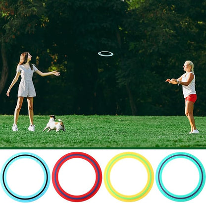 12 Pack Flying Ring 11 Inch Flying Disc Bulk for Backyard Beach Outdoor Soft Sport Discs for Beach
