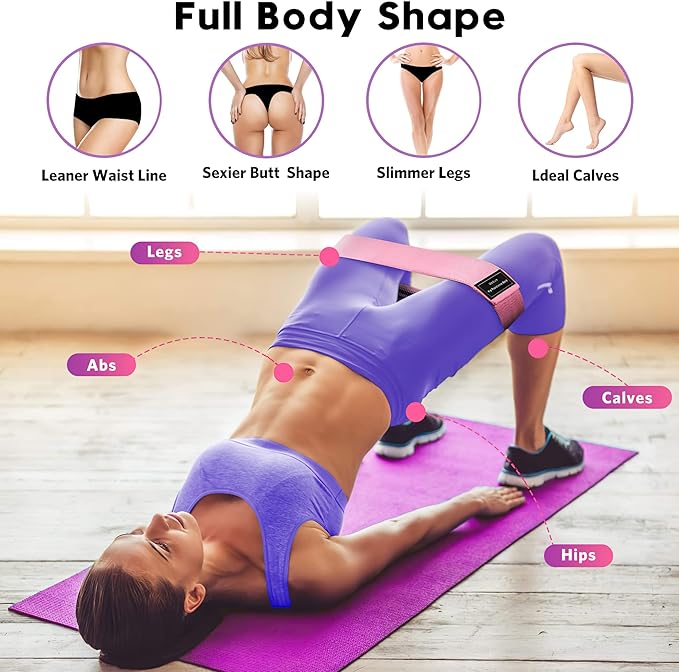 Renoj Resistance Bands, Yoga Starter Sets for Women and Men, 3 Set of Stretch Exercise Workout