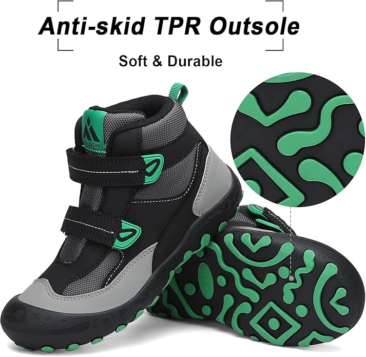 Mishansha Kids Hiking Boots Toddler Girls Boys Hiking Shoes Water-Resistant Anti-Collision Non-Slip