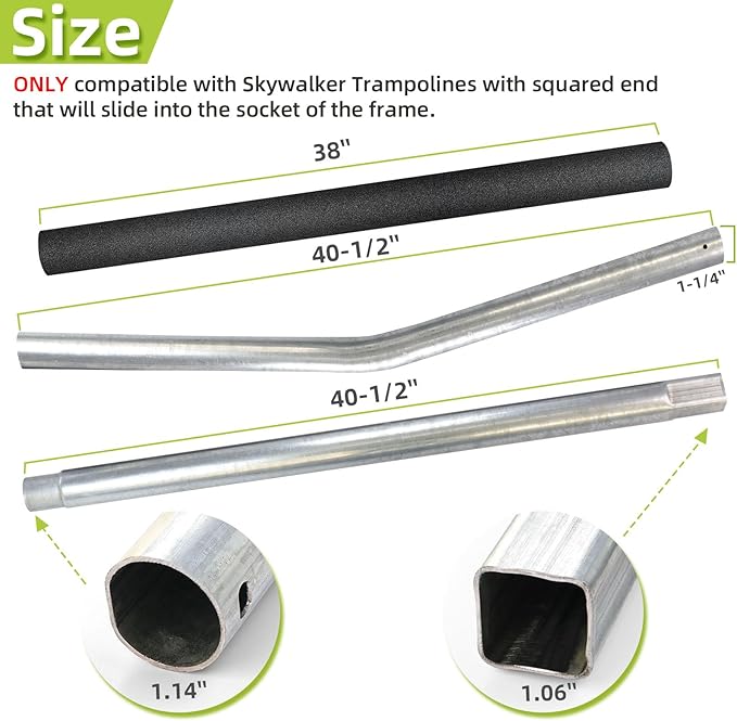Trampoline Poles Replacement for Skywalker Or Jumpzylla,Galvanized Trampoline Enclosure Pole for